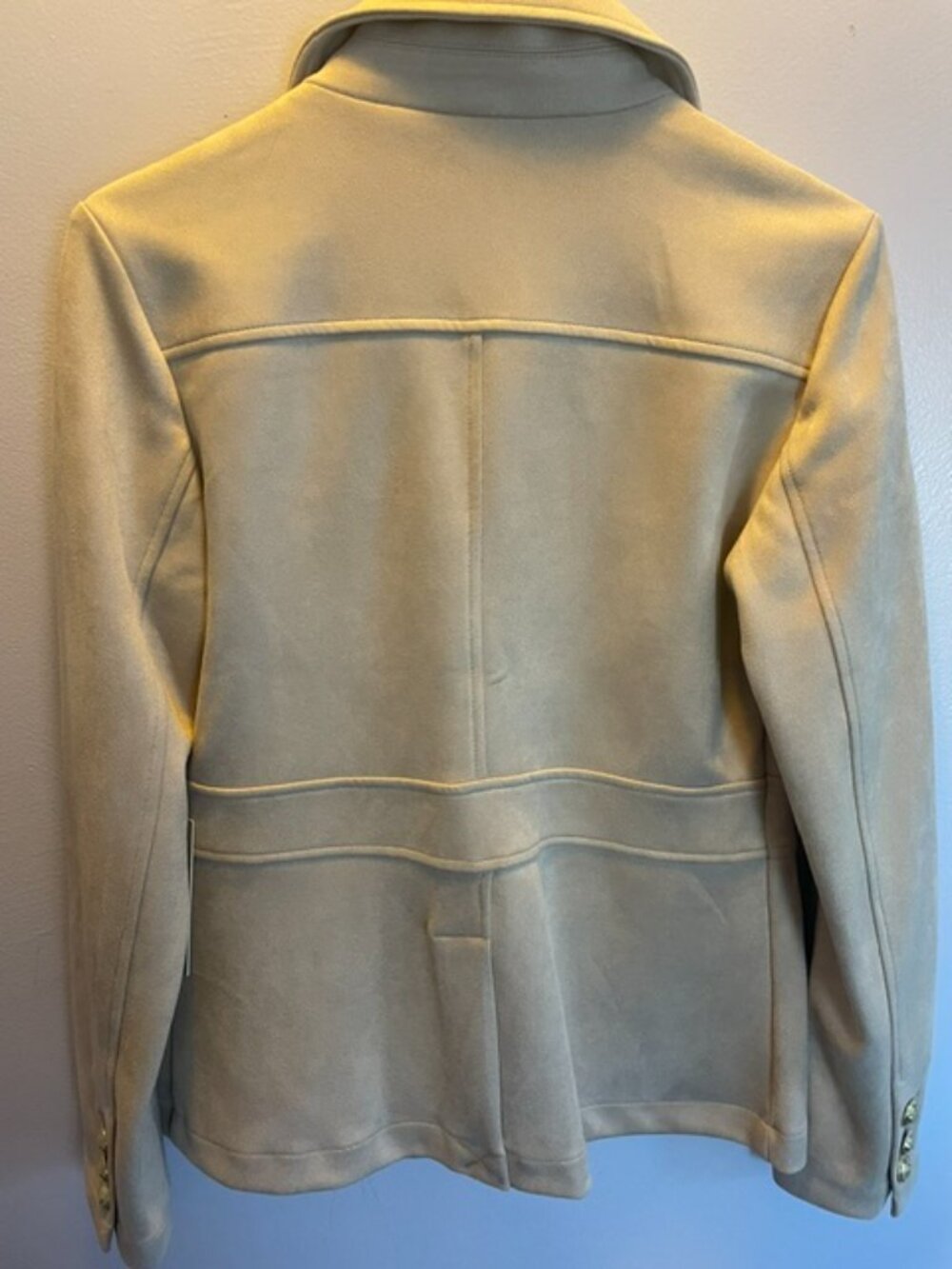 NWT-Joie, faux brushed suede blazer, cream, size small - Picture 3 of 4